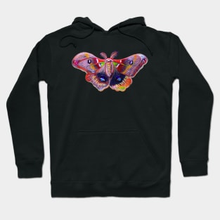 Colorful Moth - Black Hoodie